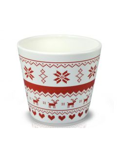 Vas ceramic 14*12 cm, cod 39.062.14 Retro Red